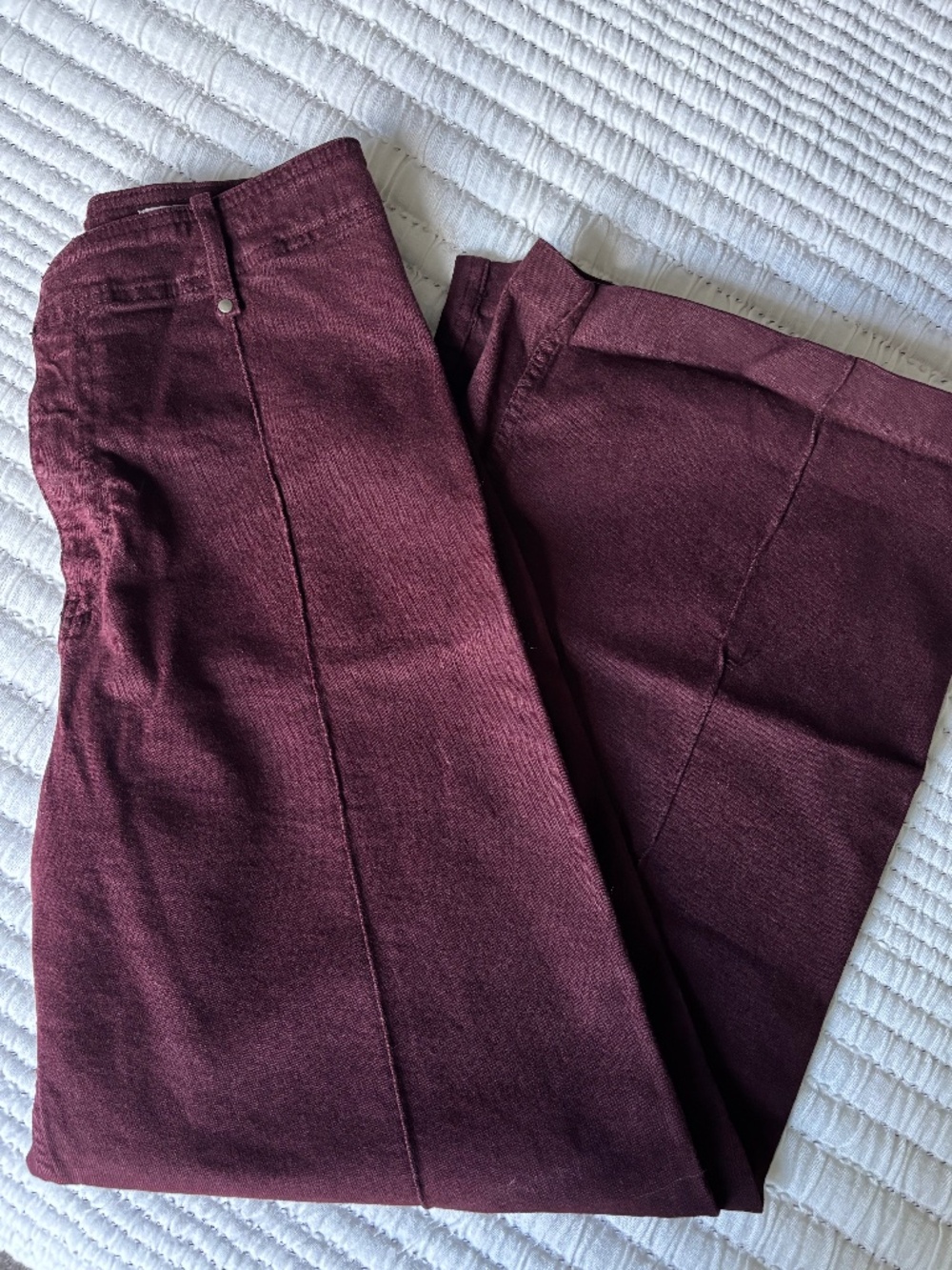 ZARA Burgundy Wide Leg Pants